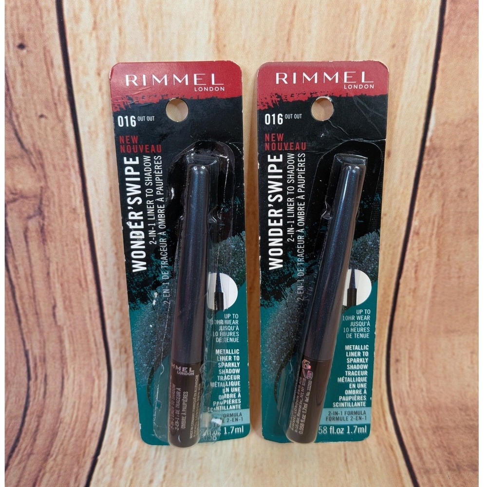 2 Rimmel London Wonder Swipe 2-in-1 Liner to Shadow 016 Out Out Metallic Green